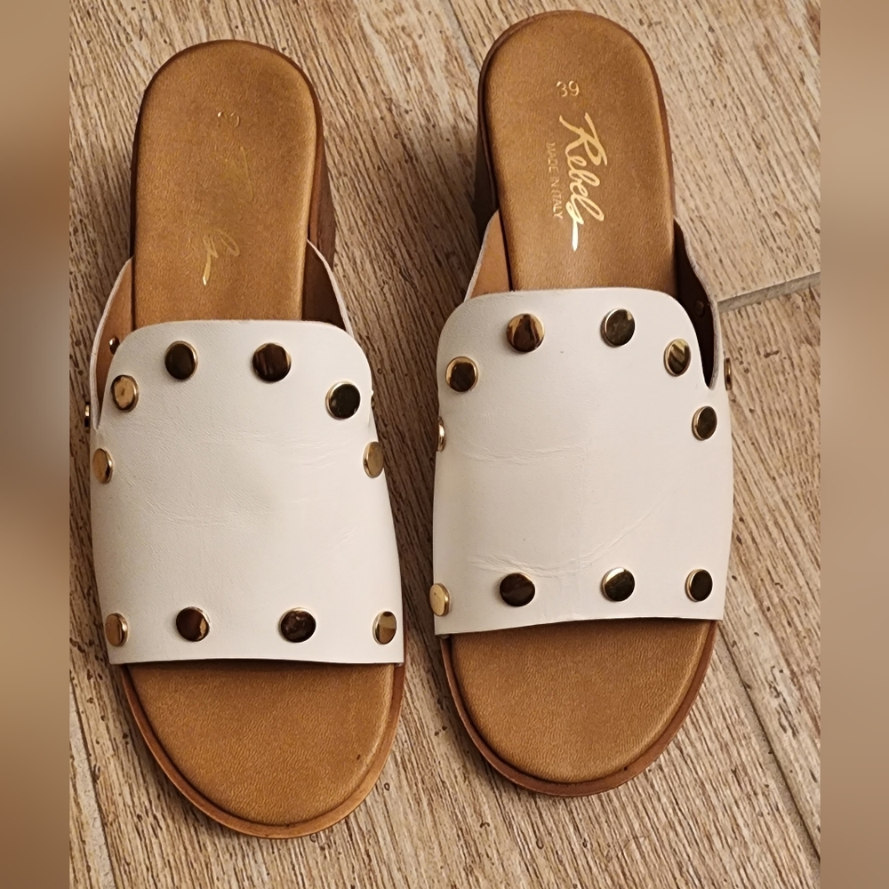 REBELS - Slip on chunky heel open-toe mules
